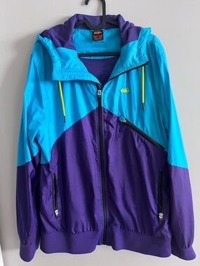 Vintage 2010 Nike 6.0 Double Up Windbreaker Jacket Teal Purple Medium